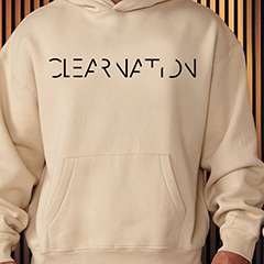Clear Nation branded hoodie.